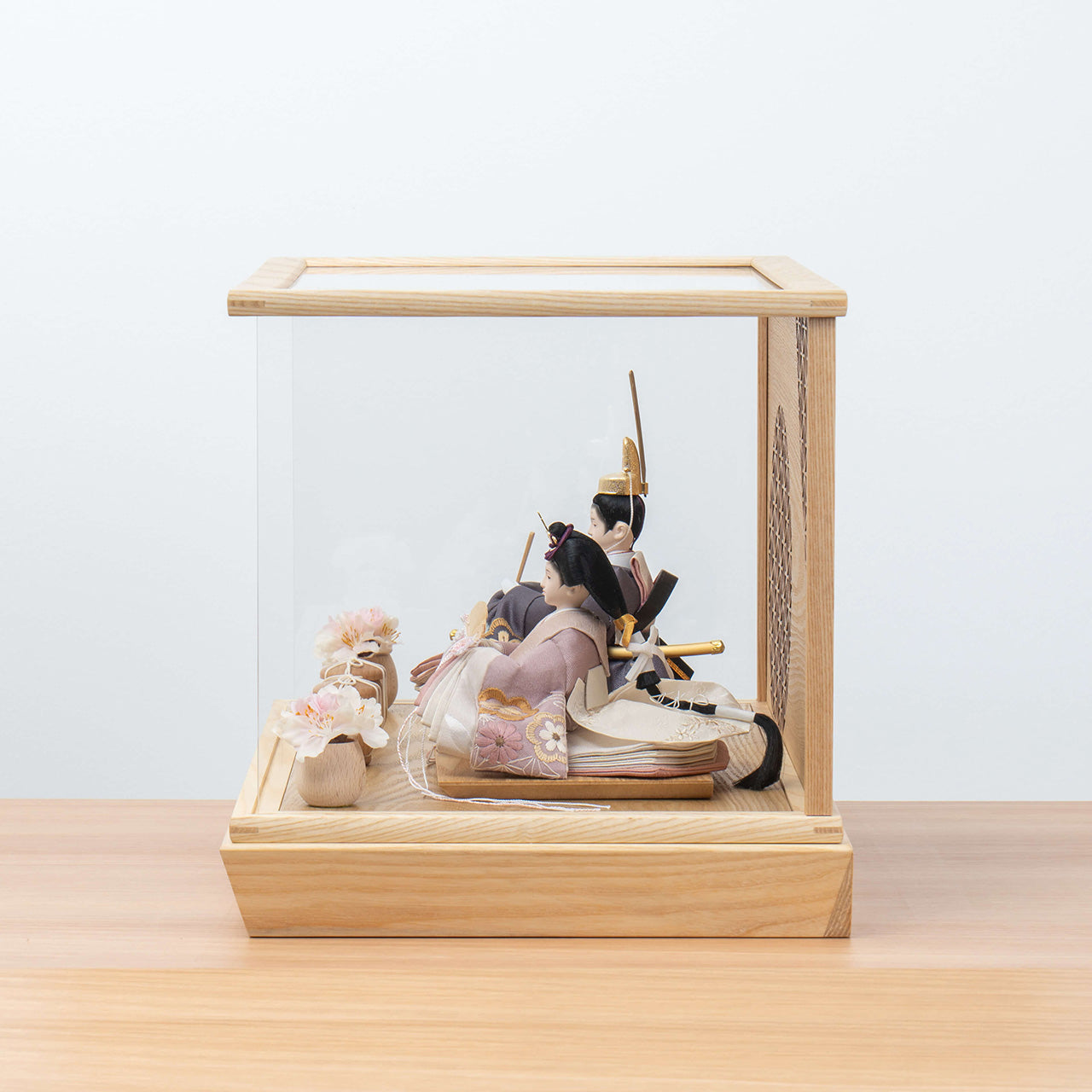 ことのひな人形　ひかり　麻の葉　円ケース