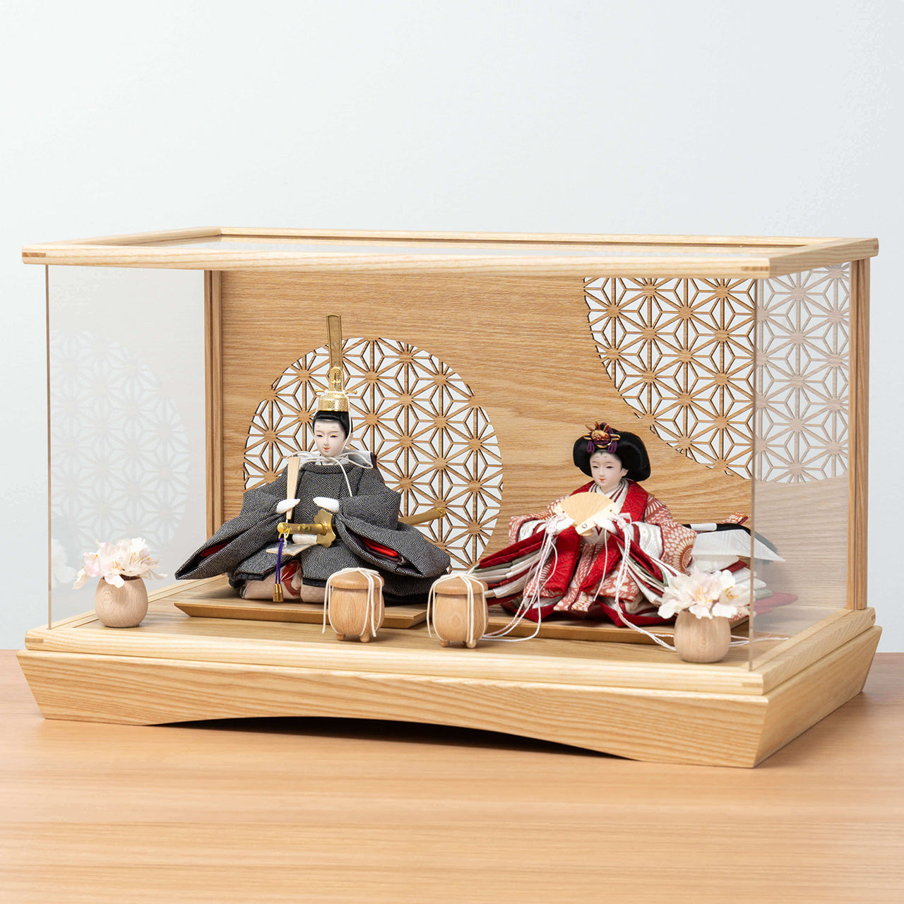 ことのひな人形　ろまん　麻の葉　円ケース