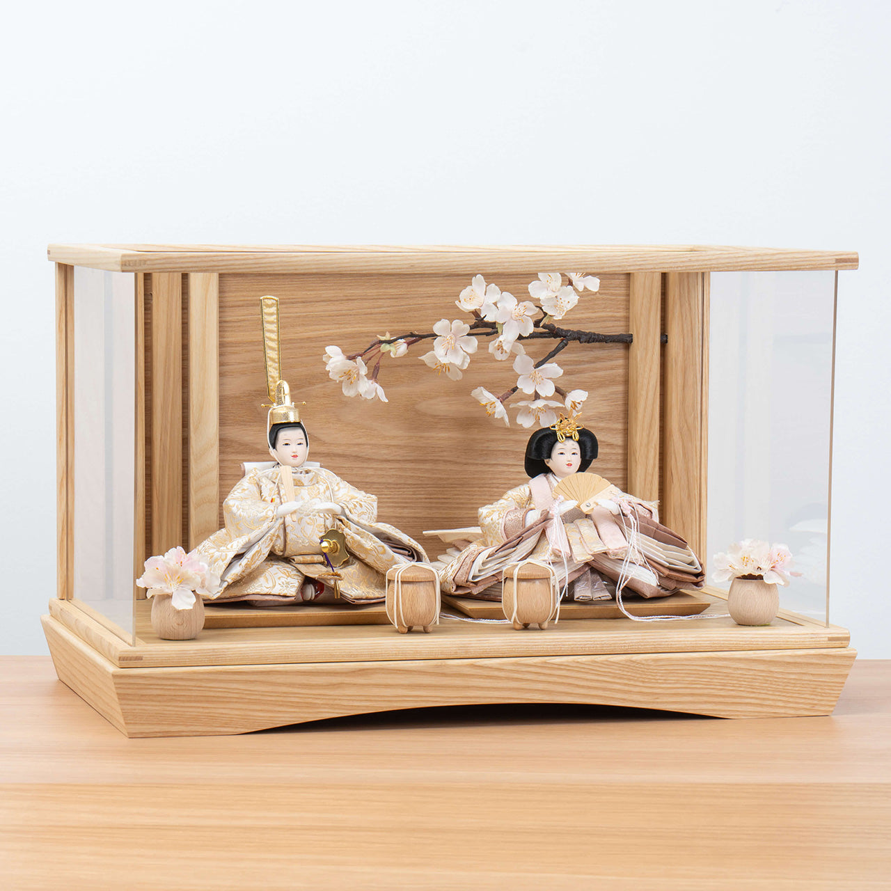 ことのひな人形　つき　桜円ケース