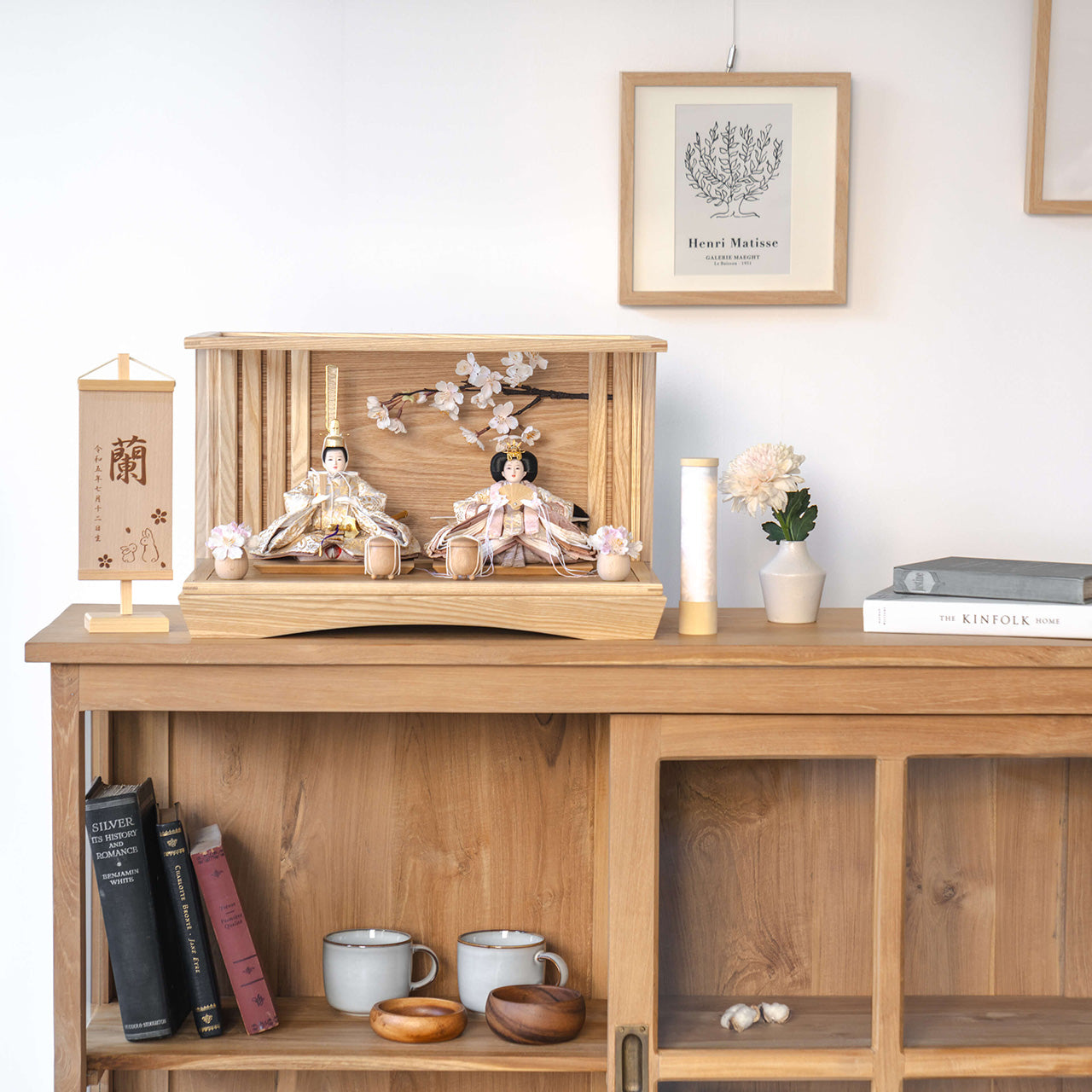 ことのひな人形　つき　桜円ケース