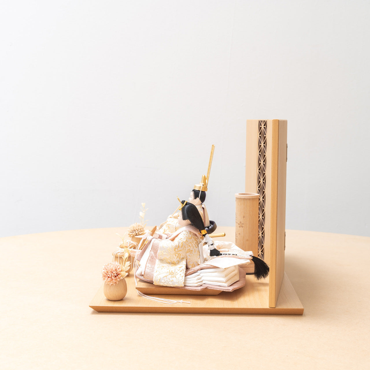 ことのひな人形　つき　麻の葉　平台