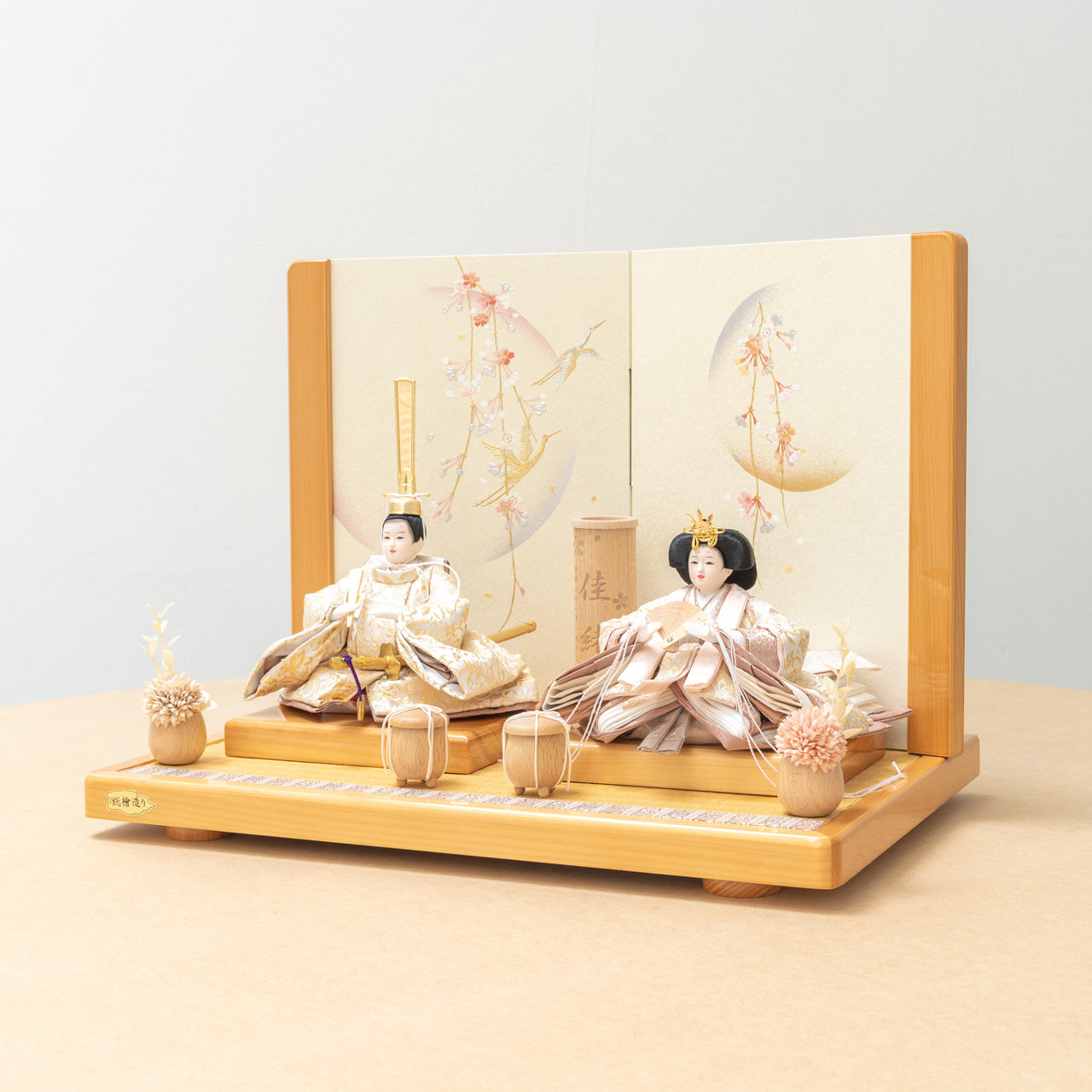 【早割】ことのひな人形　つき　ひのき平台