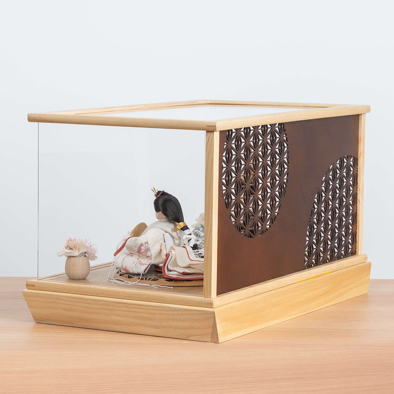 ことのつぼみシリーズ　そら　麻の葉　円ケース　円柱行燈付