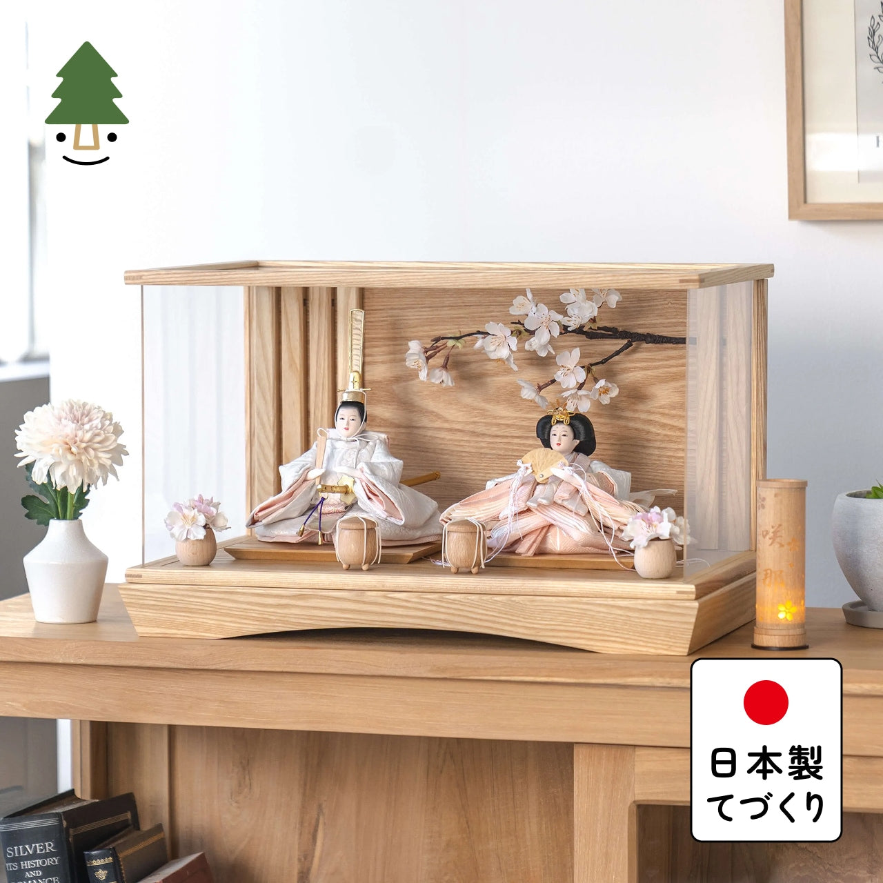 ことのひな人形　ゆき　桜円ケース