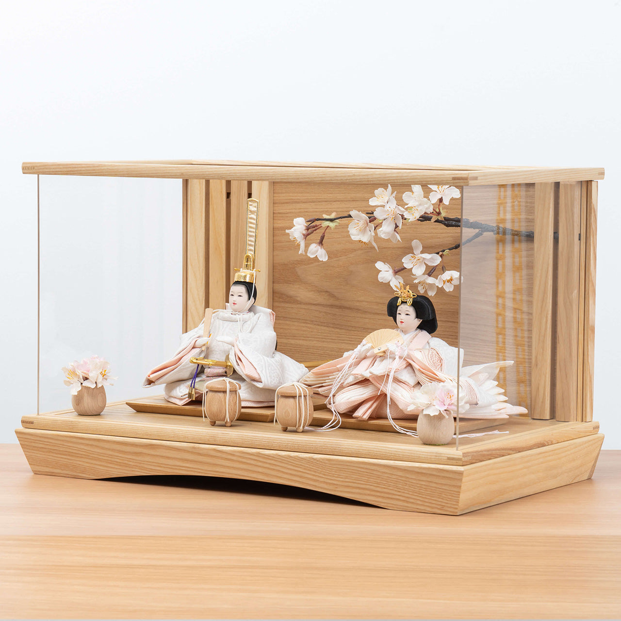 ことのひな人形　ゆき　桜円ケース