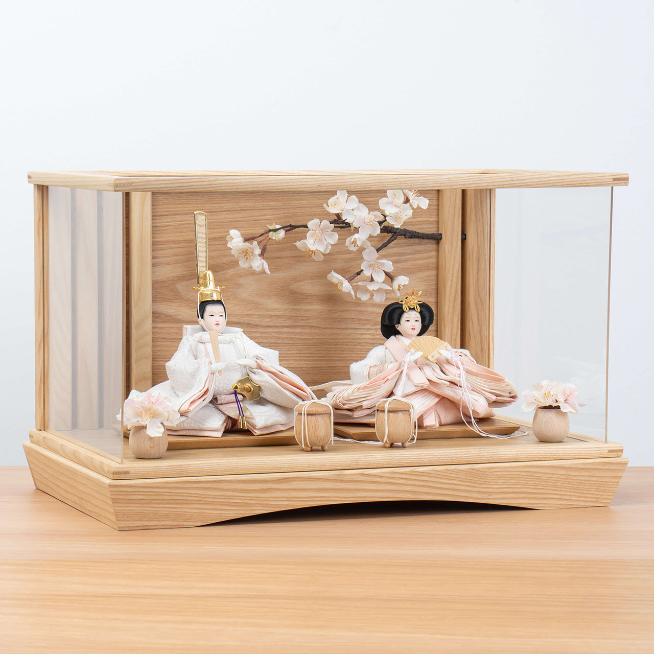 ことのひな人形　ゆき　桜円ケース