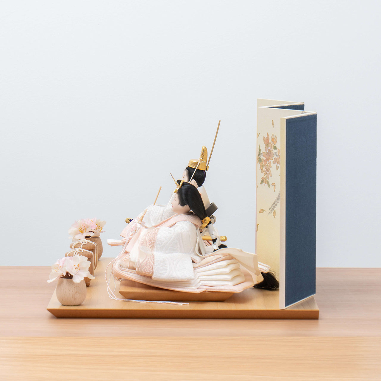 【早割】ことのひな人形　ゆき　手描桜平台