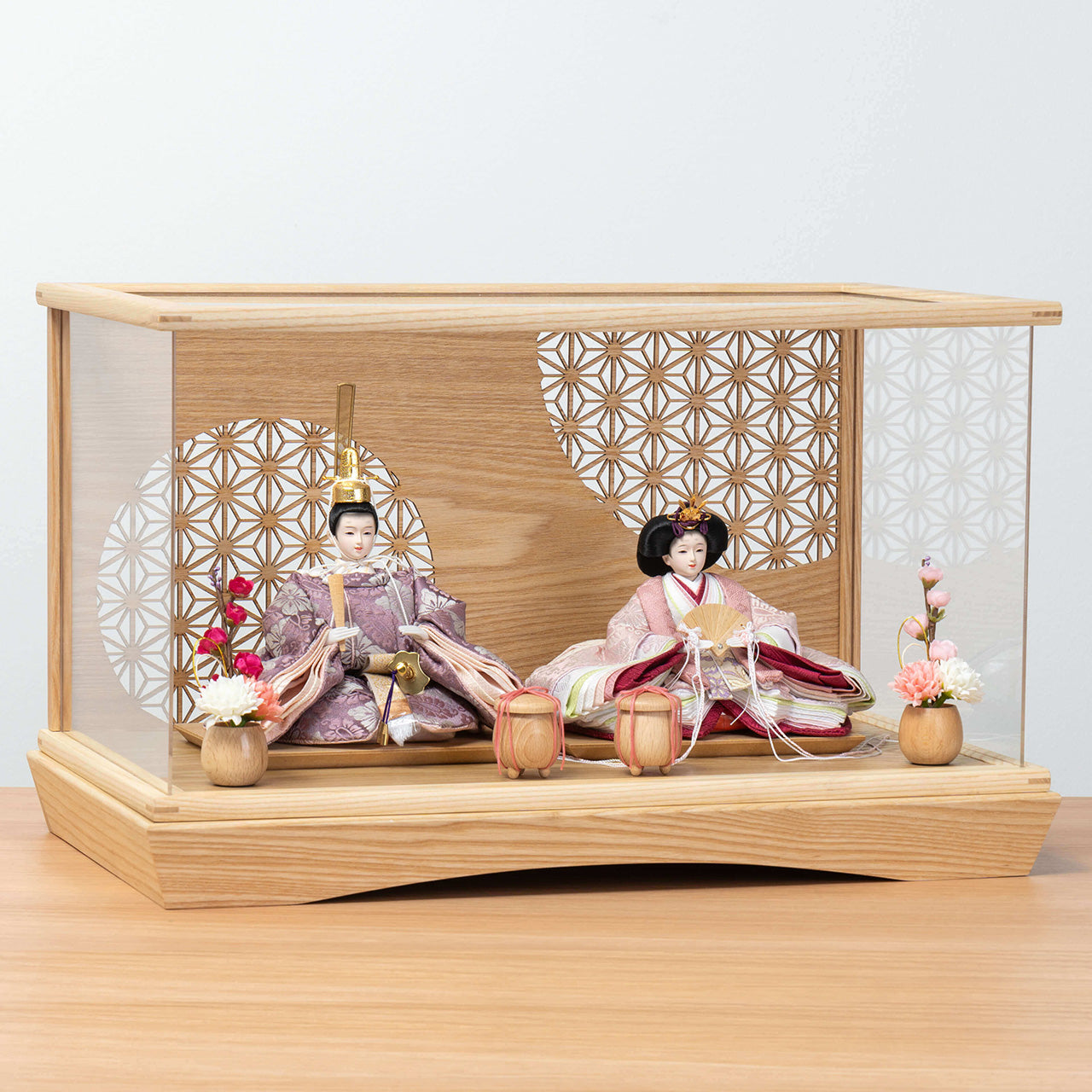 ことのひな人形　ゆい　麻の葉　円ケース