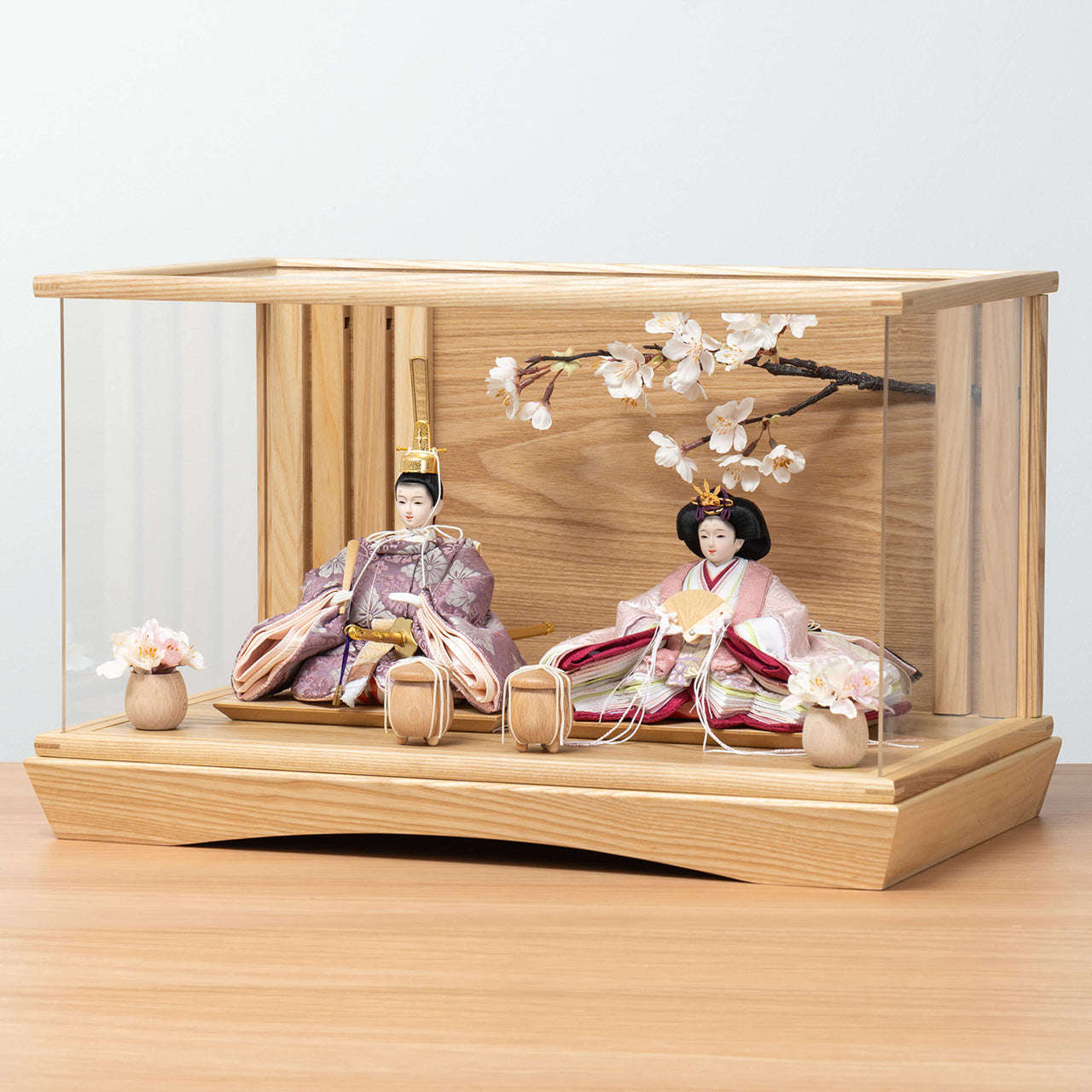 ことのひな人形　ゆい　桜　円ケース