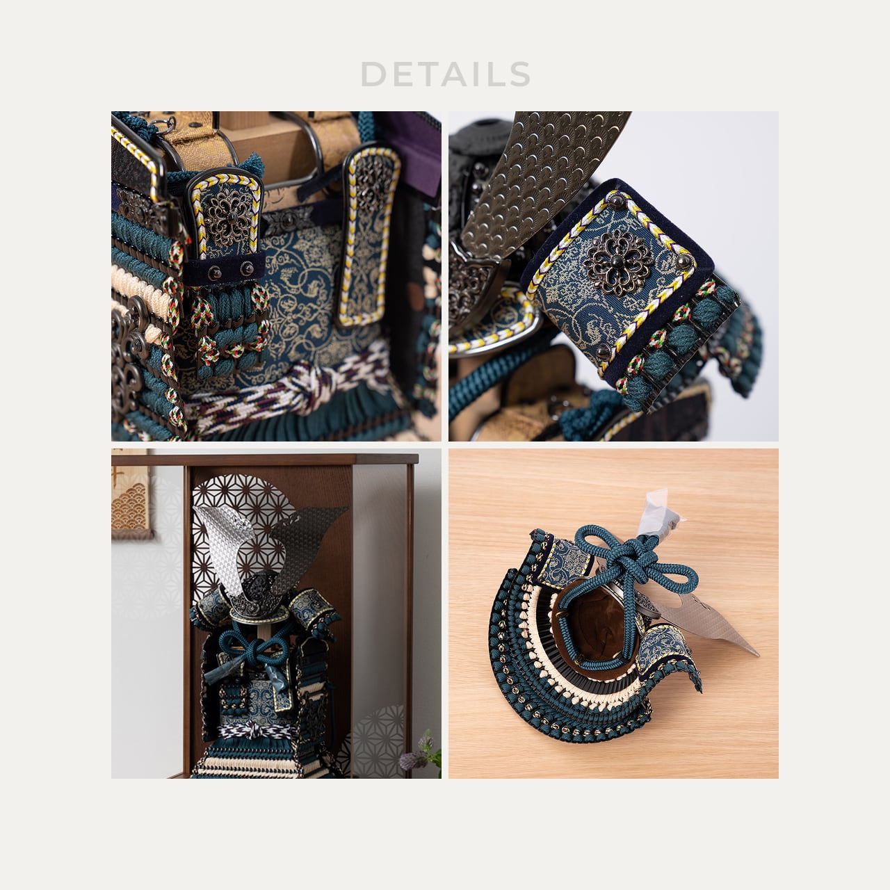 ことの奉納鎧　あお　麻の葉ケース　銀B