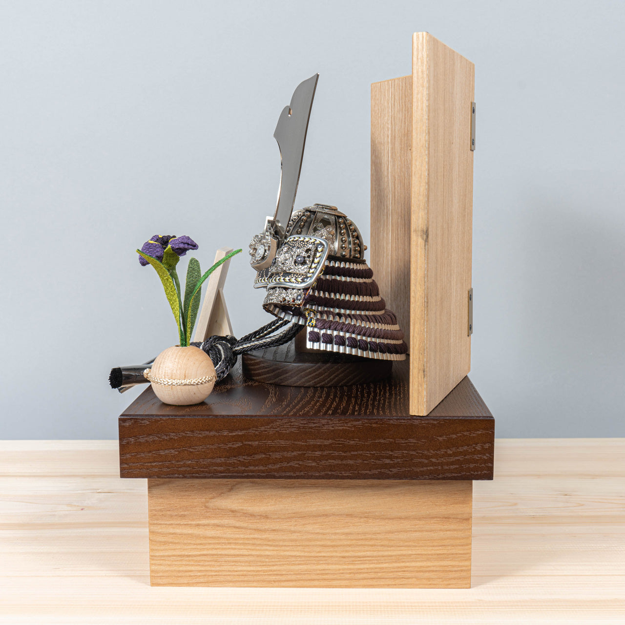 KOTO×悠雅コラボ兜　銀大鍬　麻の葉　NB収納