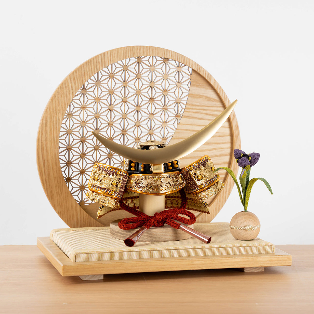 KOTO×悠雅コラボ兜　伊達政宗　麻の葉　円形N衝立