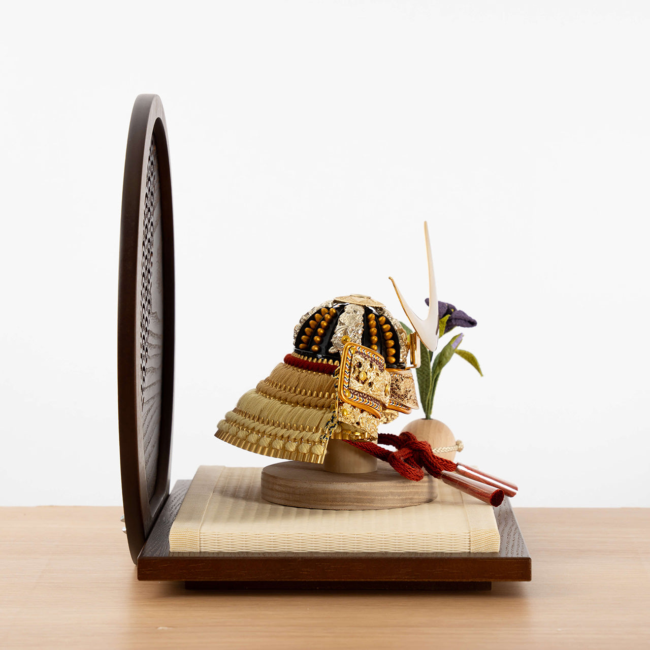 KOTO×悠雅コラボ兜　伊達政宗　青海波　円形B衝立