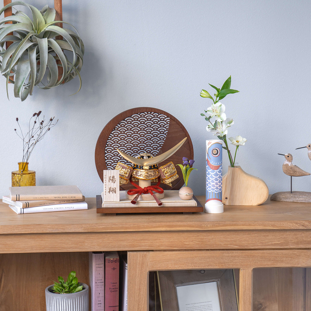 KOTO×悠雅コラボ兜　伊達政宗　青海波　円形B衝立