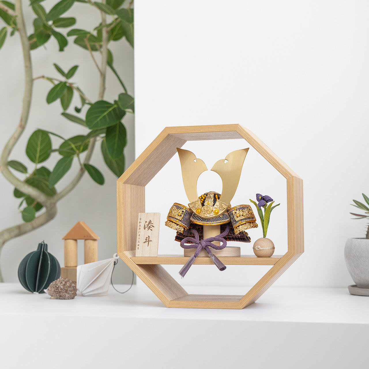 KOTO×悠雅コラボ兜　金大鍬　八角　ナチュラル