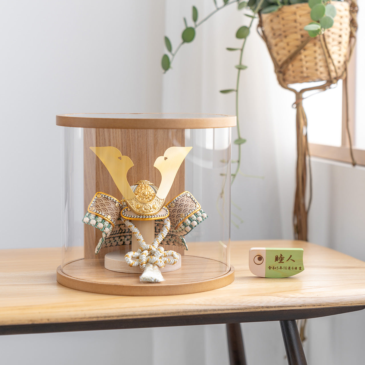 ことのオリジナル兜　だいち　円柱ケース　ナチュラル