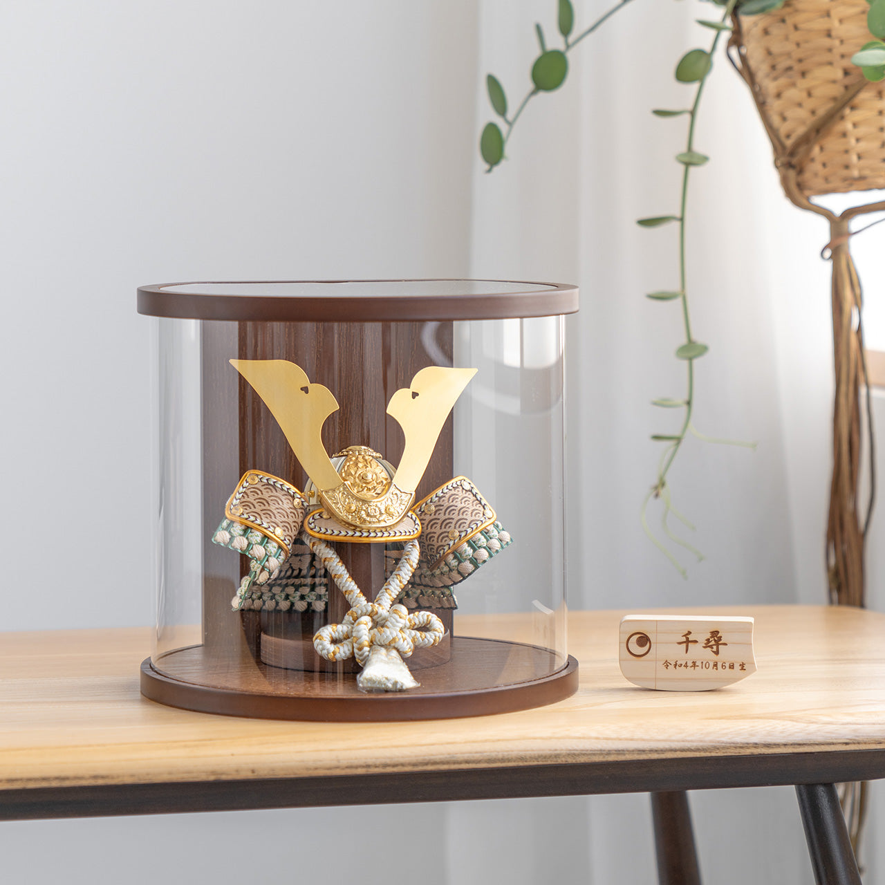 ことのオリジナル兜　だいち　円柱ケース　ブラウン