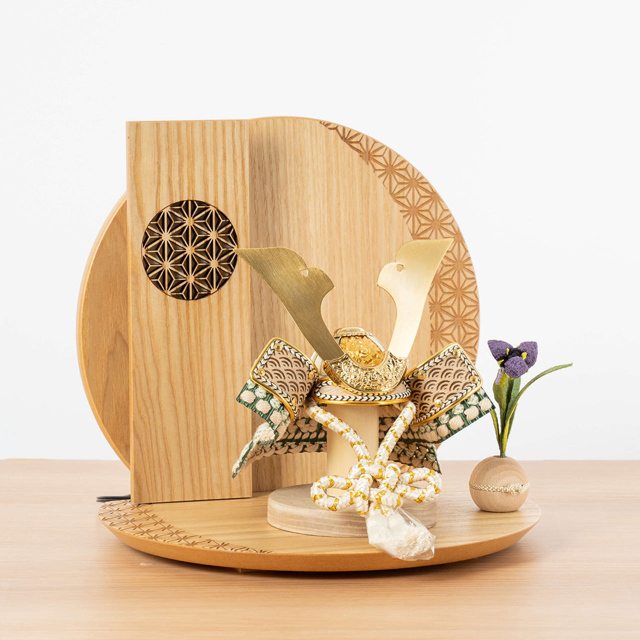 ことのオリジナル兜　だいち　灯円麻の葉衝立N