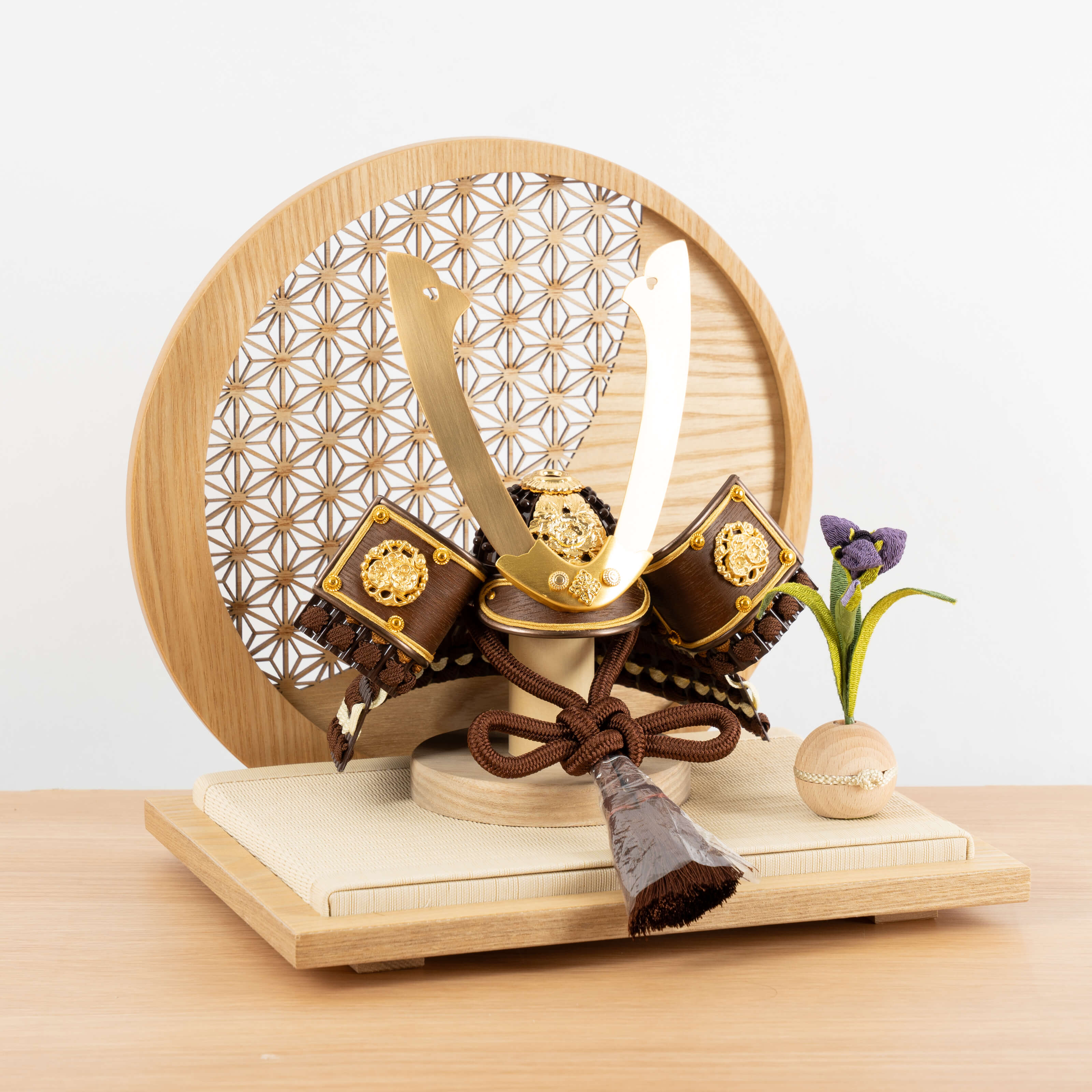 ことの兜　いつき　麻の葉　円形N衝立