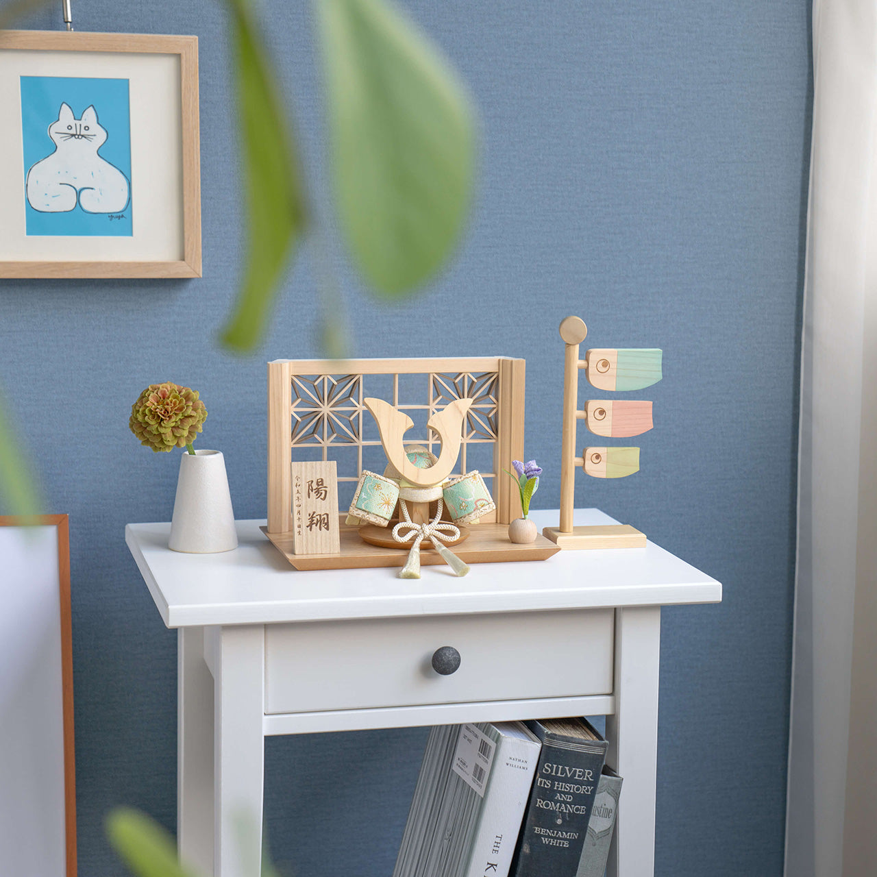 ことの木目込かぶと　だいち　鍬形　組子細工　麻の葉