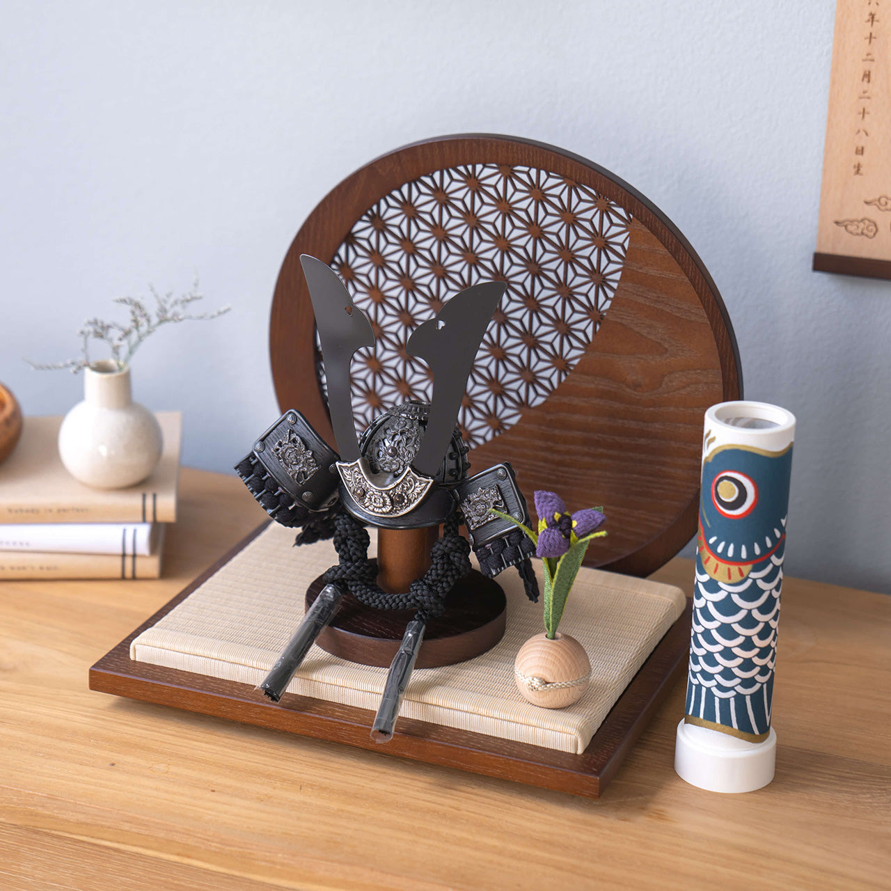 ことの兜　こう　麻の葉　円形B衝立