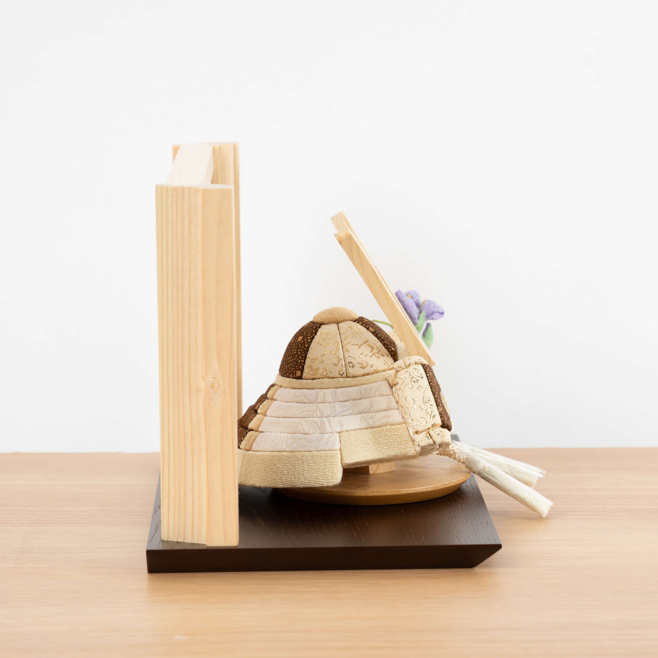 ことの木目込かぶと　つき　鍬形　組子細工　麻の葉