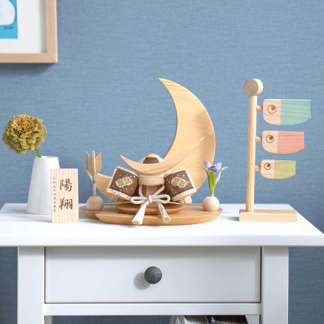 ことの木目込かぶと　つき　伊達政宗　桧月