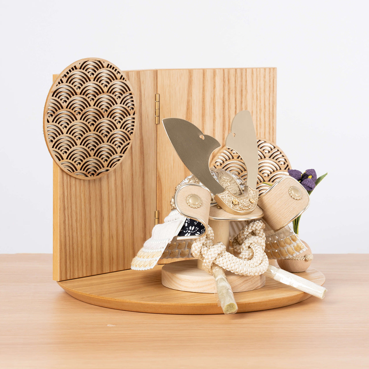 ことのおぼこ兜　はく　巴セット　青海波　N