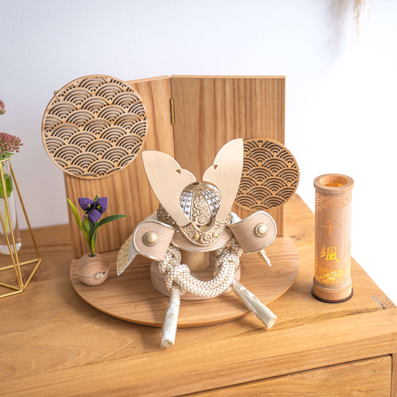 ことのおぼこ兜　はく　巴セット　青海波　N