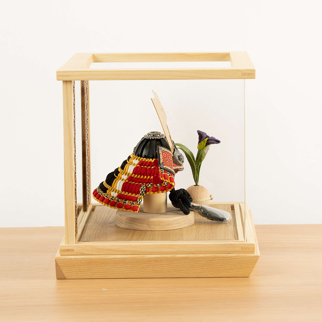 ことの兜　れつ　麻の葉　鏡円ケース　N