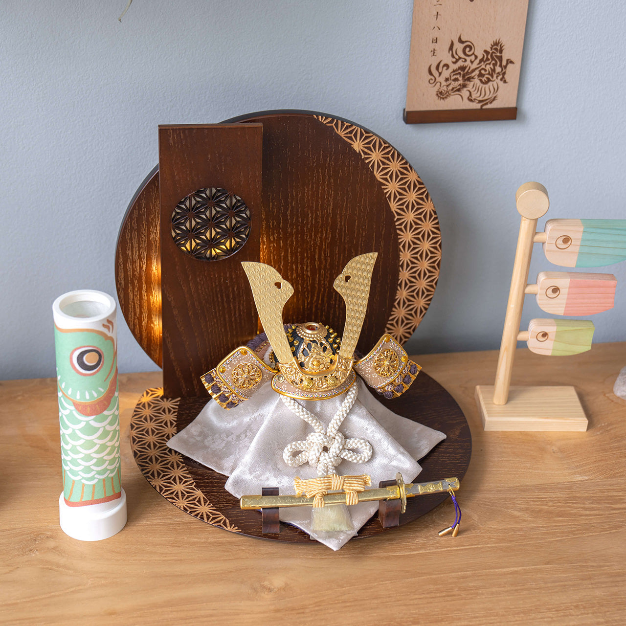 ことの兜　りょう　灯円麻の葉衝立B