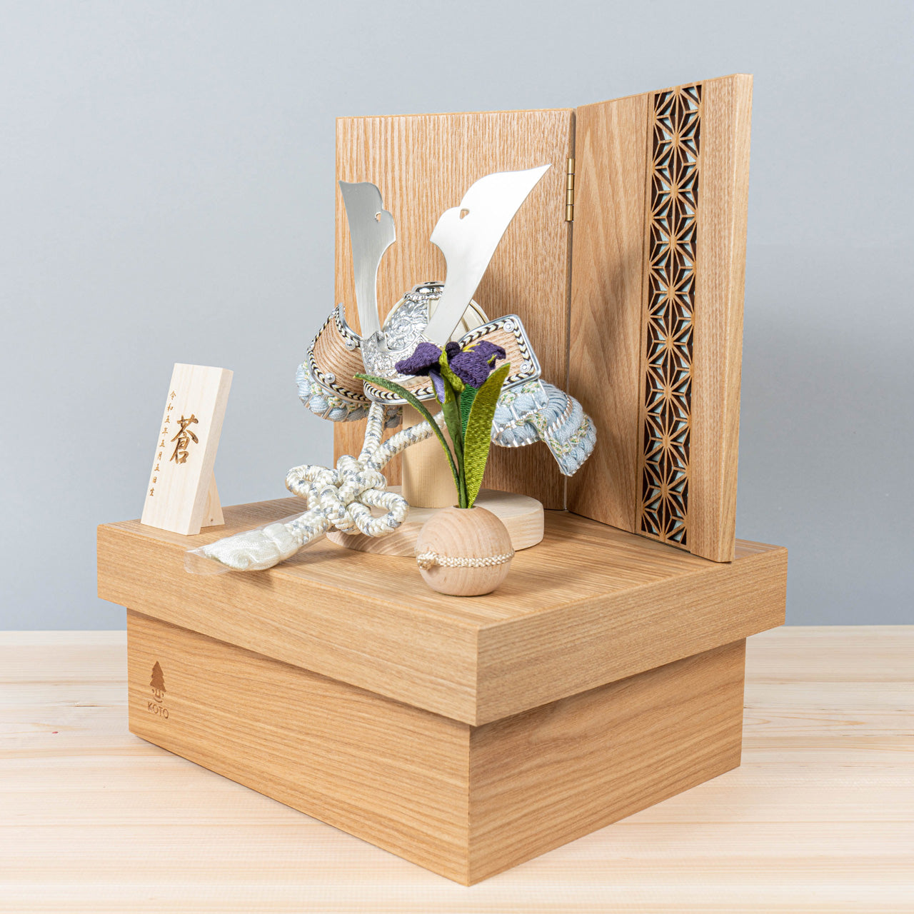 ことのオリジナル兜　そら　麻の葉　NN収納