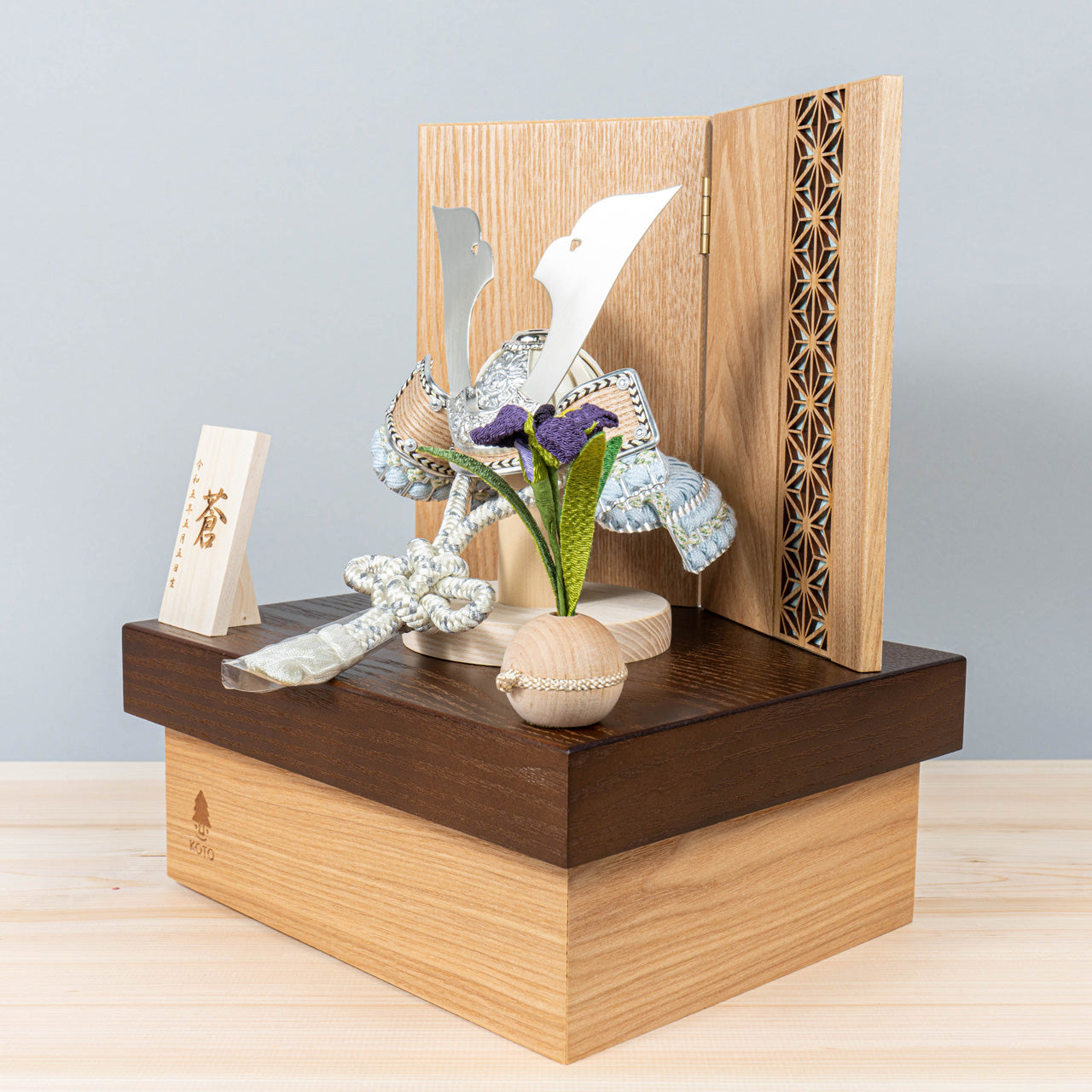 ことのオリジナル兜　そら　麻の葉　NB収納