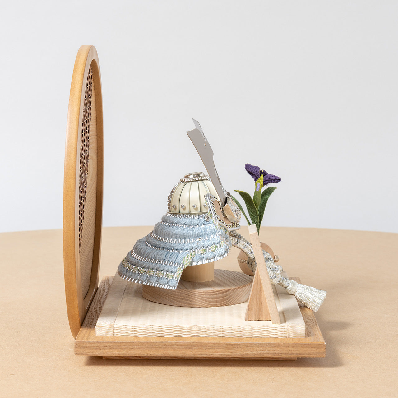 ことのオリジナル兜　そら　麻の葉　円形N衝立