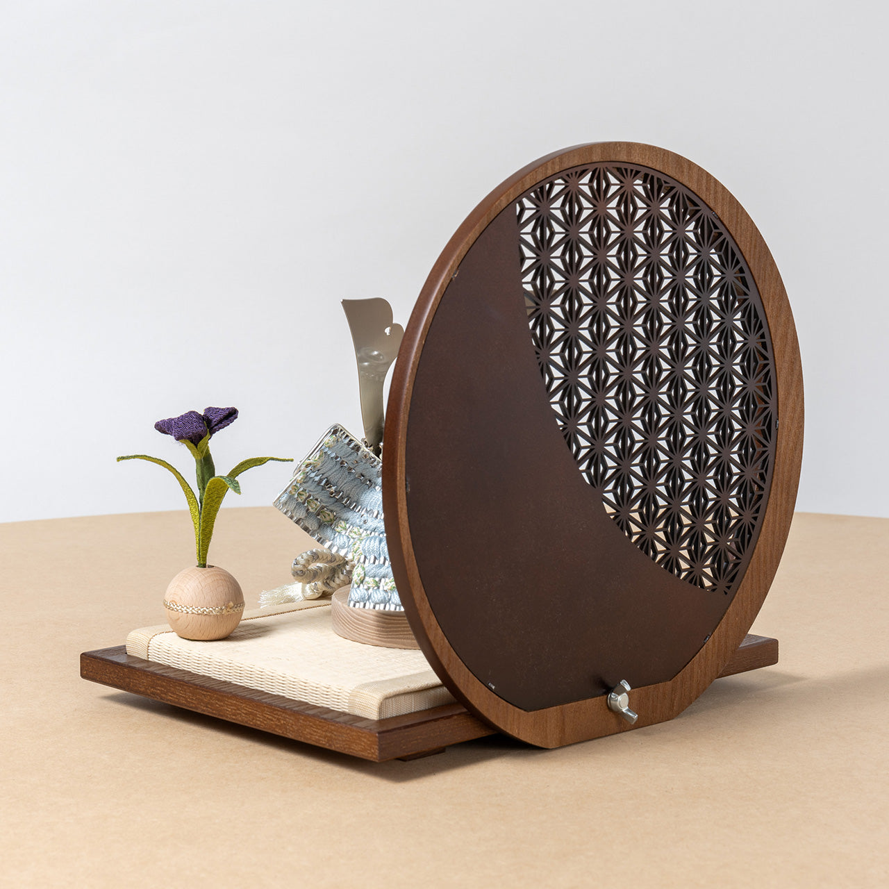 ことのオリジナル兜　そら　麻の葉　円形B衝立