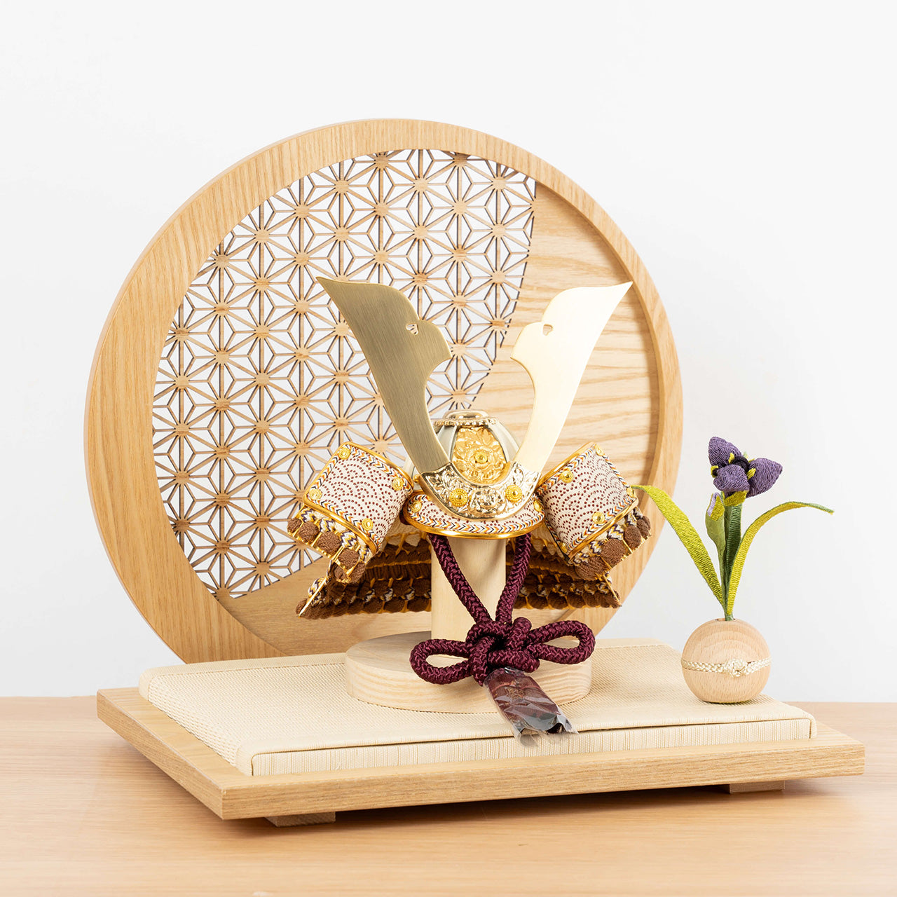 ことの兜　しん　麻の葉　円形N衝立