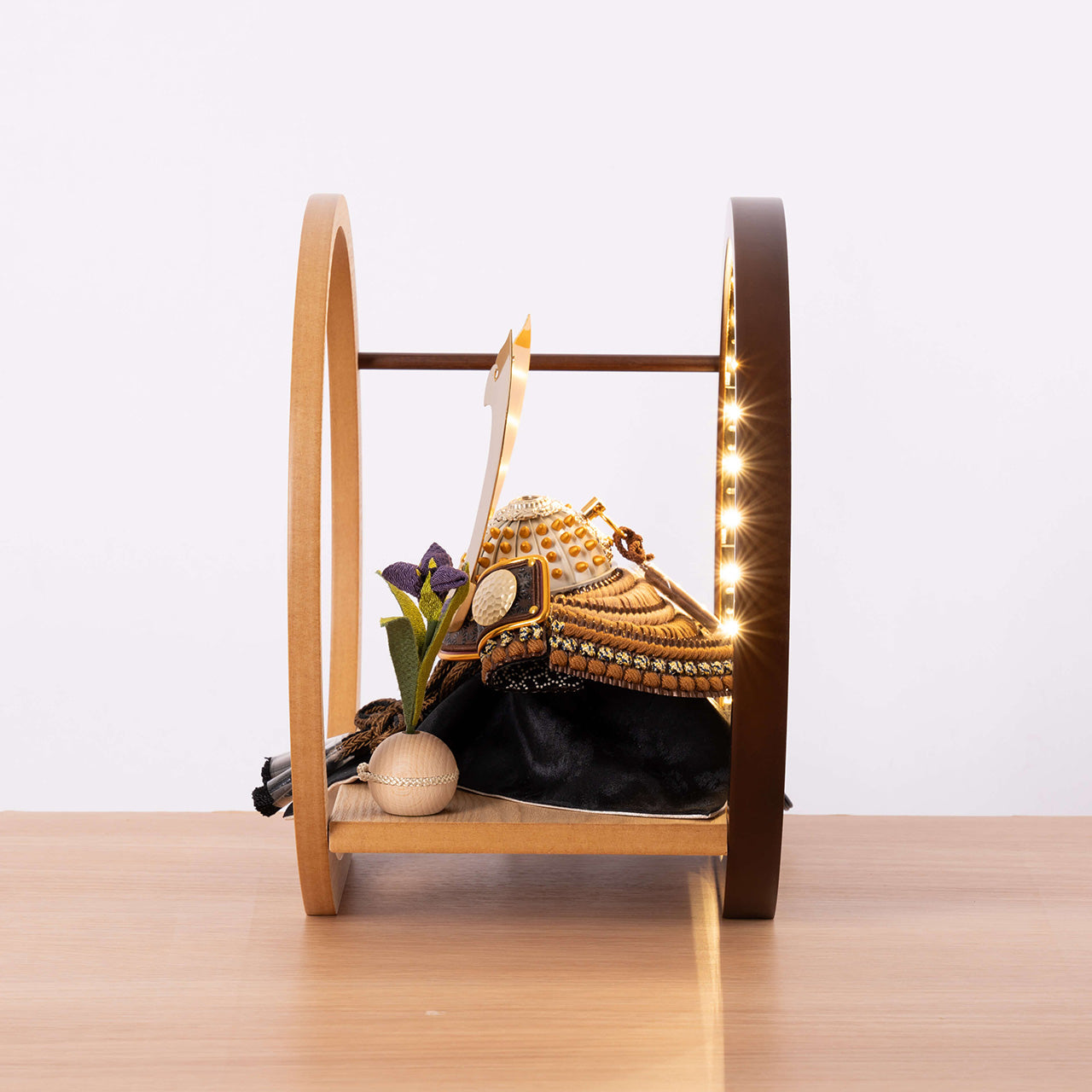 ことの兜　たつき　灯月型飾台　麻の葉