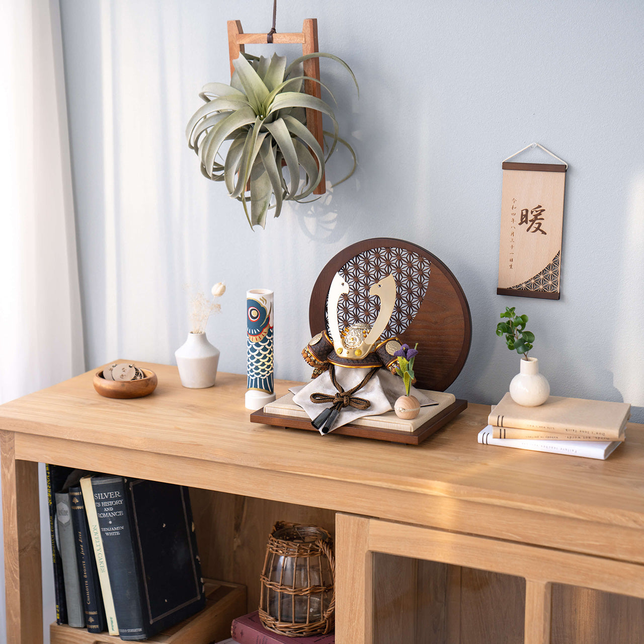 ことの兜　たつき　麻の葉　円形B衝立