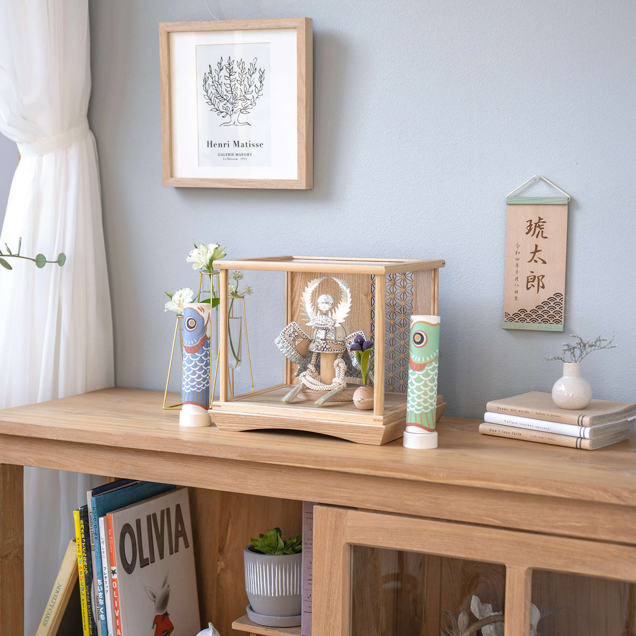 ことのオリジナル兜　徳川家康　麻の葉　Nケース