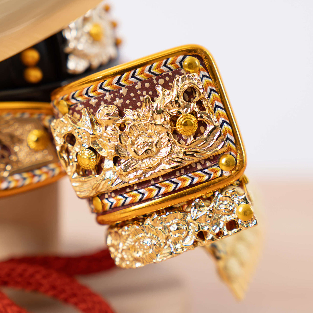 KOTO×悠雅コラボ兜　徳川家康　麻の葉　円形N衝立