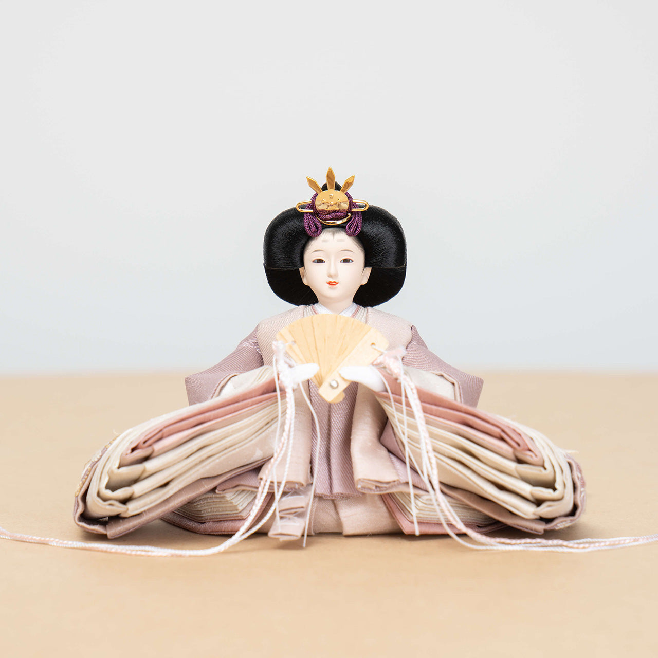 ことのひな人形　ひかり　麻の葉B平台　銀　立花B付