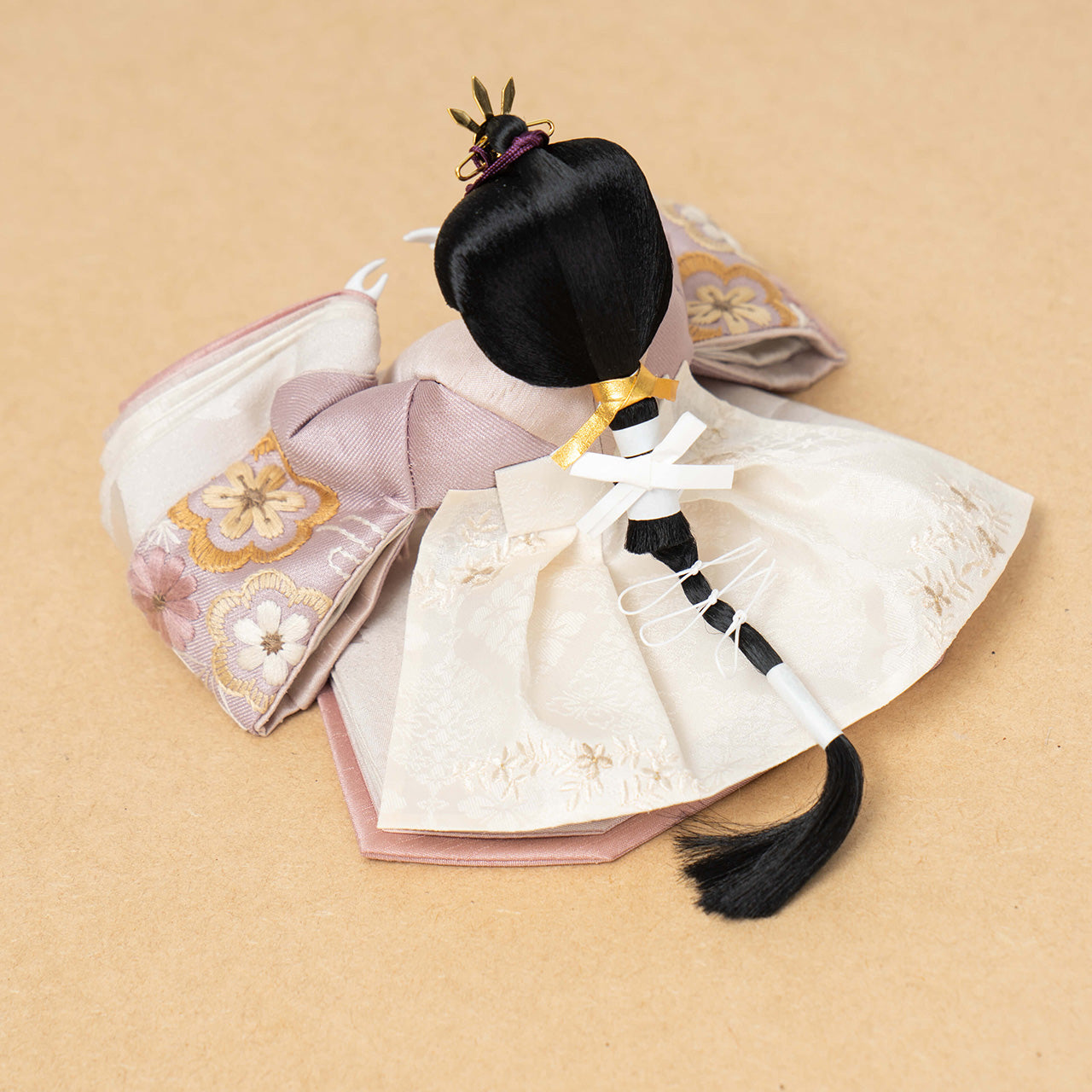 ことのひな人形　ひかり　麻の葉　N平台　ピンク和紙　立花B付