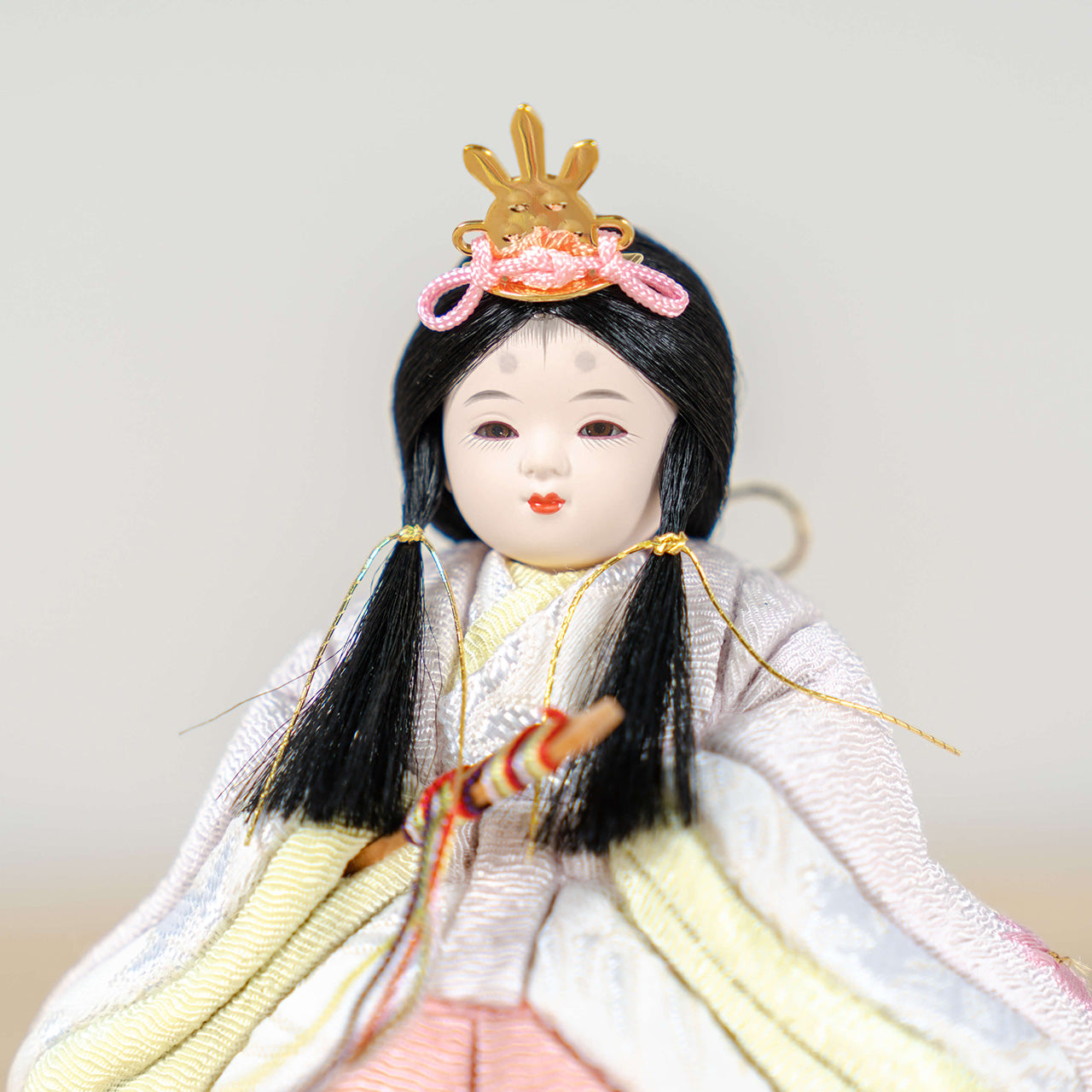 ことの木目込ひな　はな　水引衝立