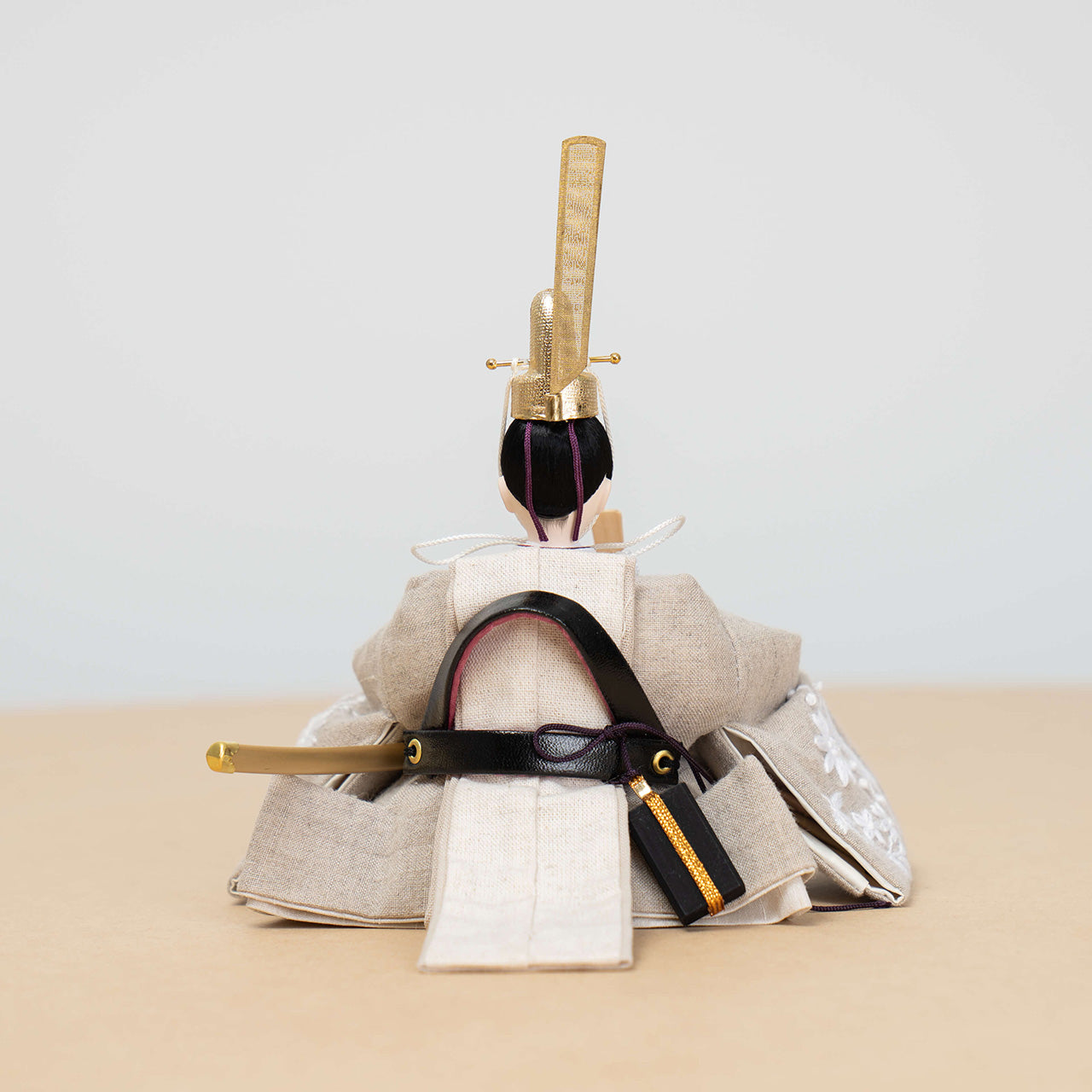 ことのひな人形　かれん　麻の葉N平台　ピンク和紙　立花B付