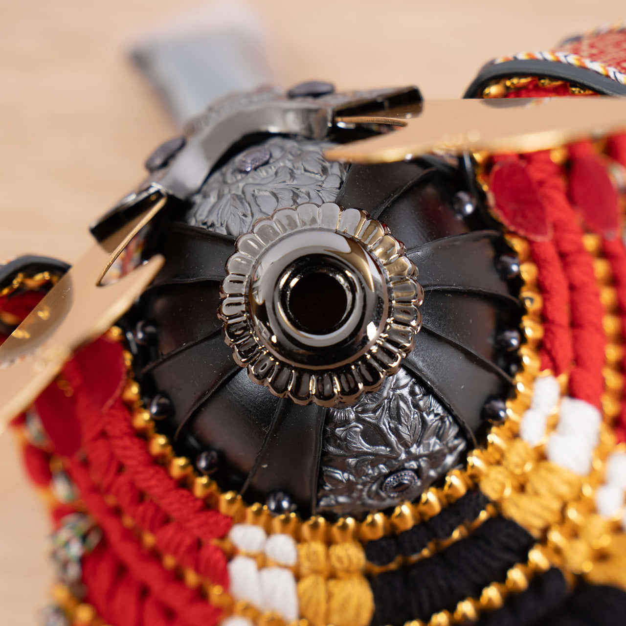 ことの兜　れつ　麻の葉　鏡円ケース　N