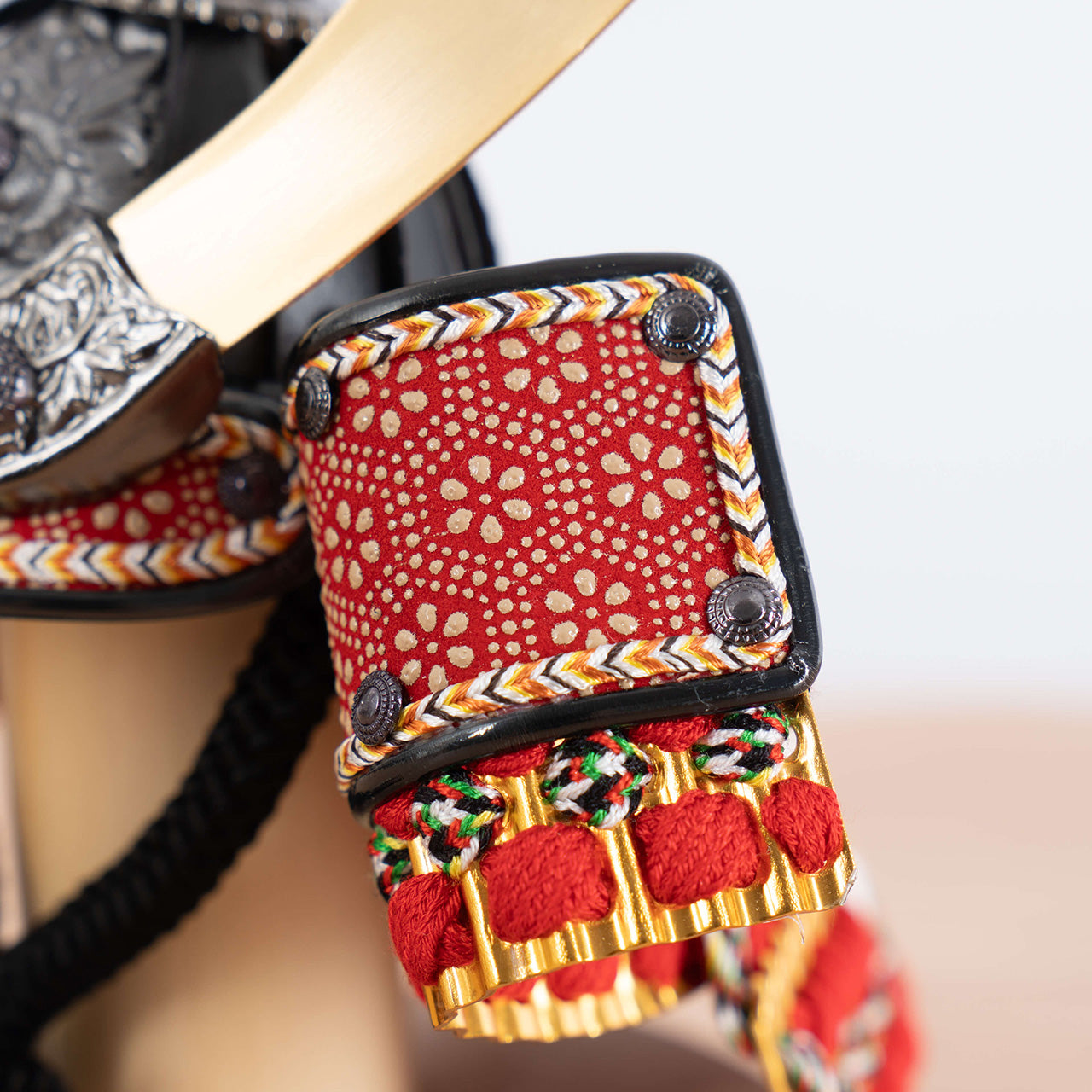 ことの兜　れつ　麻の葉　鏡円ケース　N