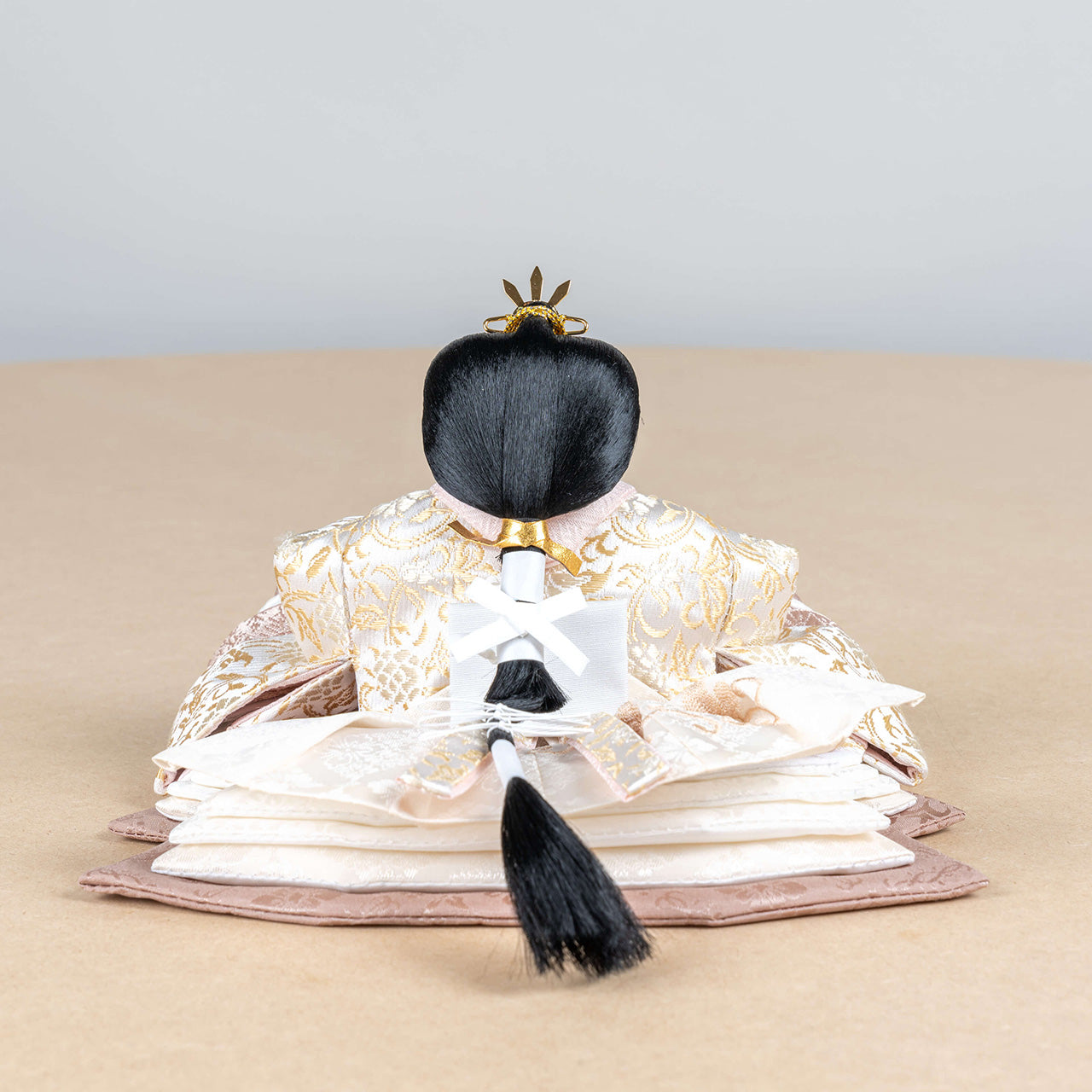 ことのひな人形　つき　麻の葉　オーク平台　立花P付