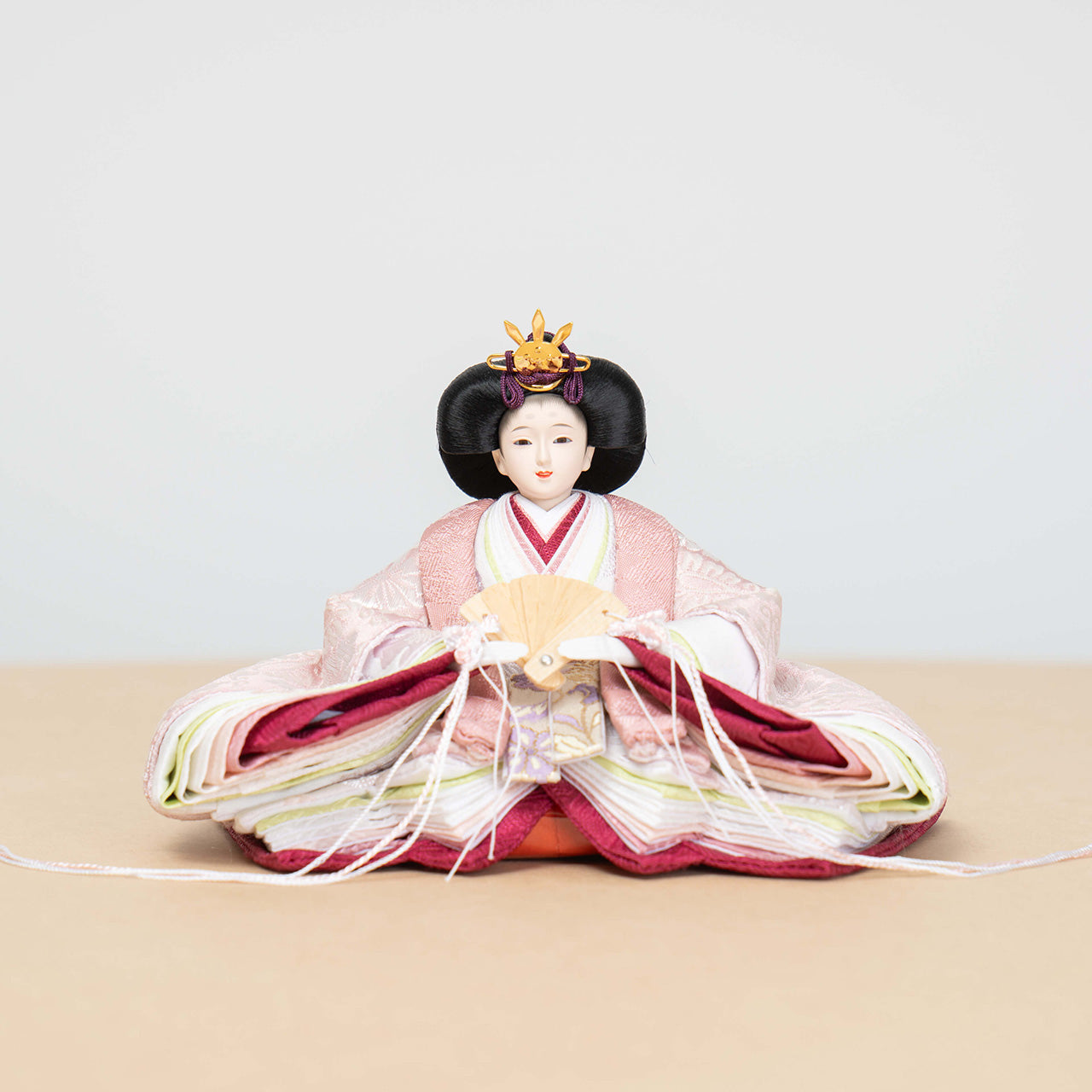 ことのひな人形　ゆい　麻の葉平台　灯桜付